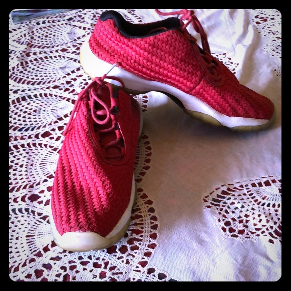 Running shoes, Jordan’s Red Sneakers, Sz 6Y